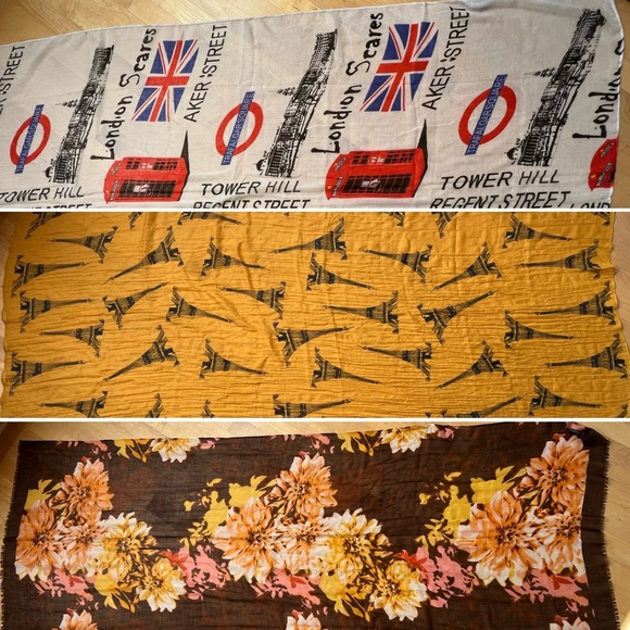 8️⃣Lot of 8 Random Scarves/Wraps/ Shawls-Varying Materials/Brands/Colors/Sizes - Picture 14 of 17